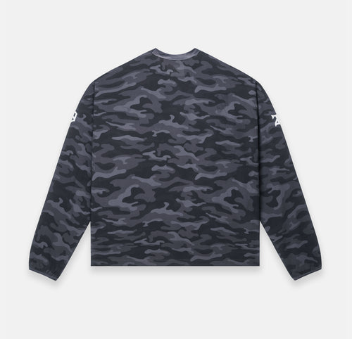 BLACK CAMO MESH LONG SLEEVE