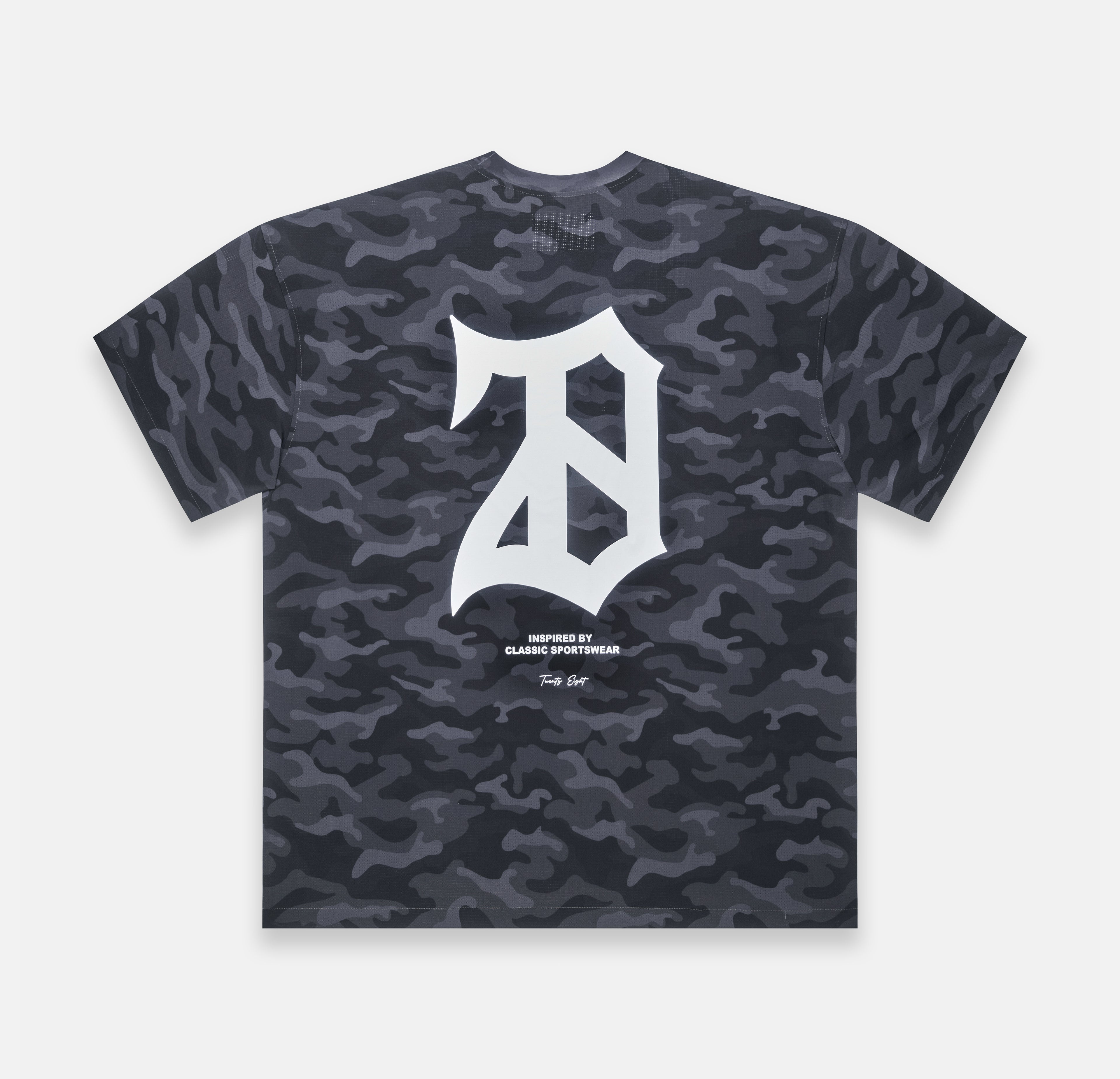 BLACK CAMO MESH T-SHIRT