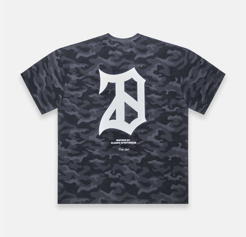 BLACK CAMO MESH T-SHIRT