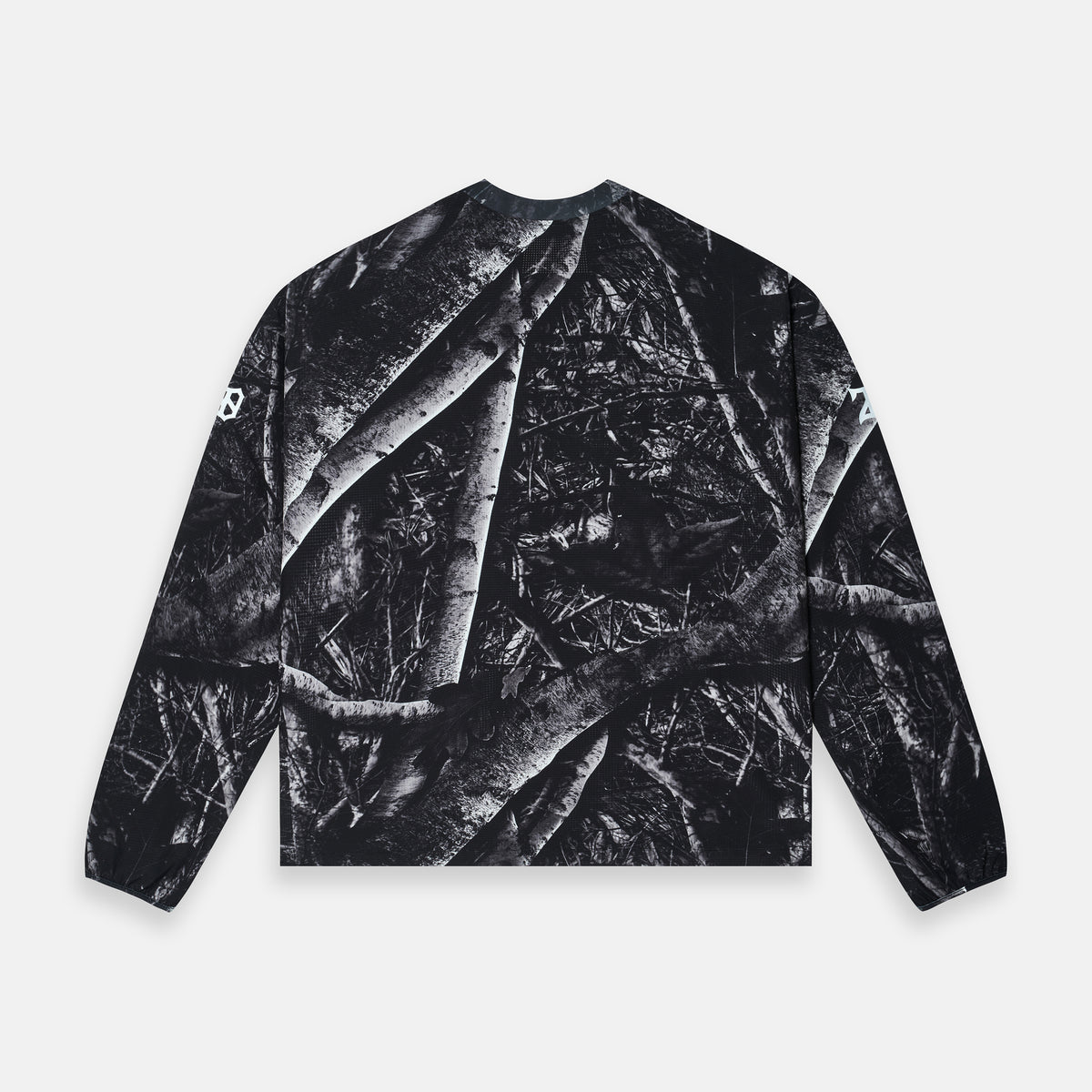 BLACK WOODLAND MESH LONG SLEEVE