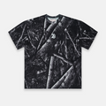 BLACK WOODLAND MESH T-SHIRT