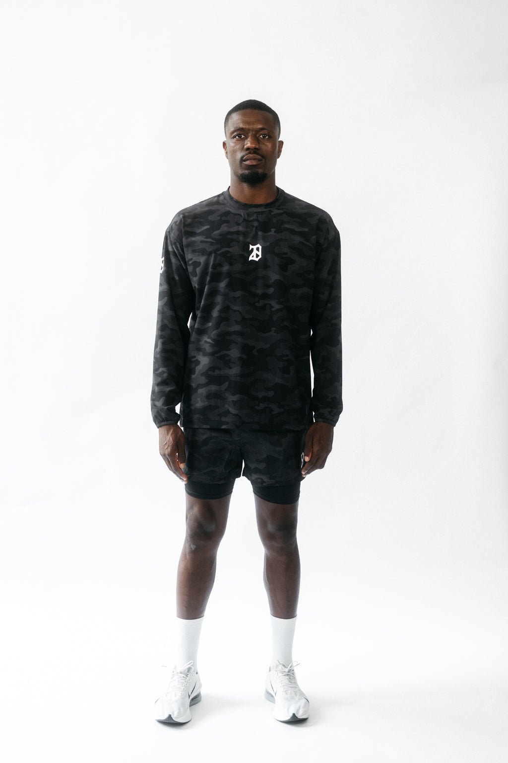 BLACK CAMO MESH LONG SLEEVE