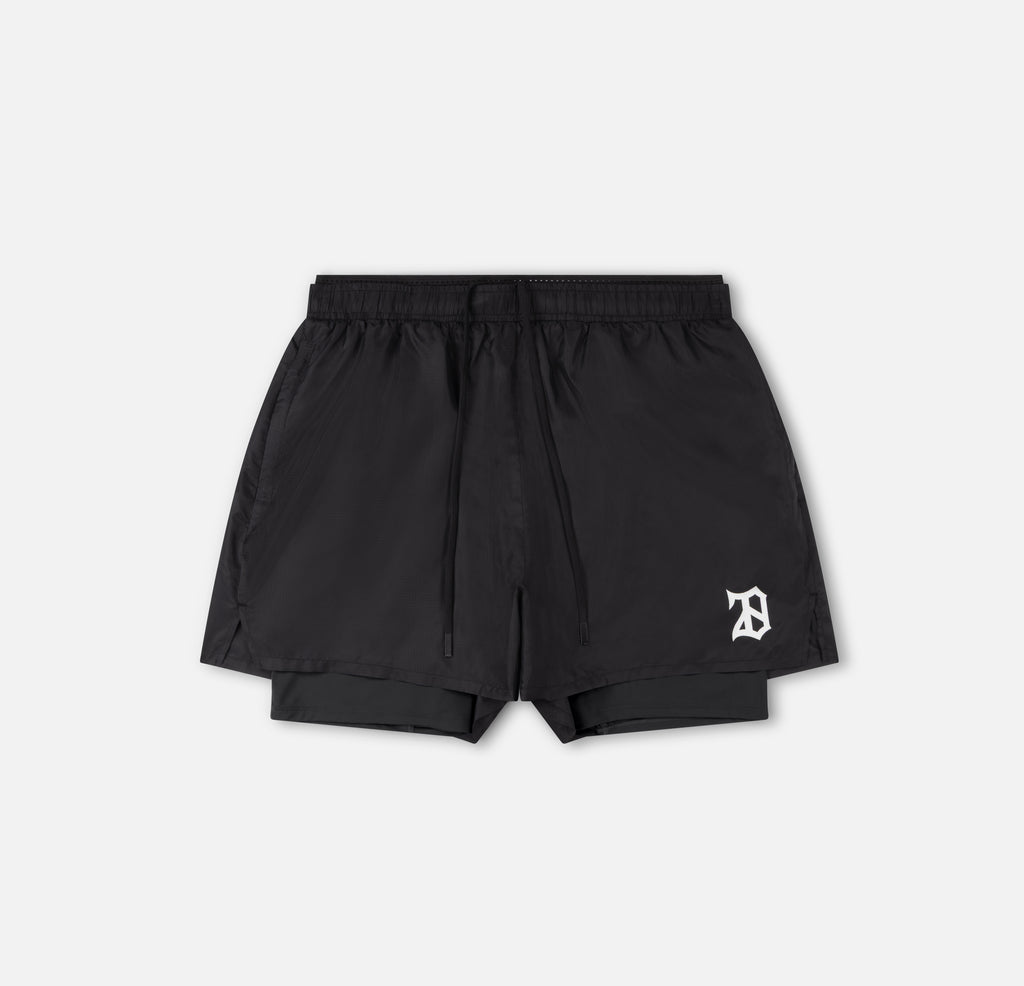 LIGHTWEIGHT 2 IN 1 SHORTS BLACK