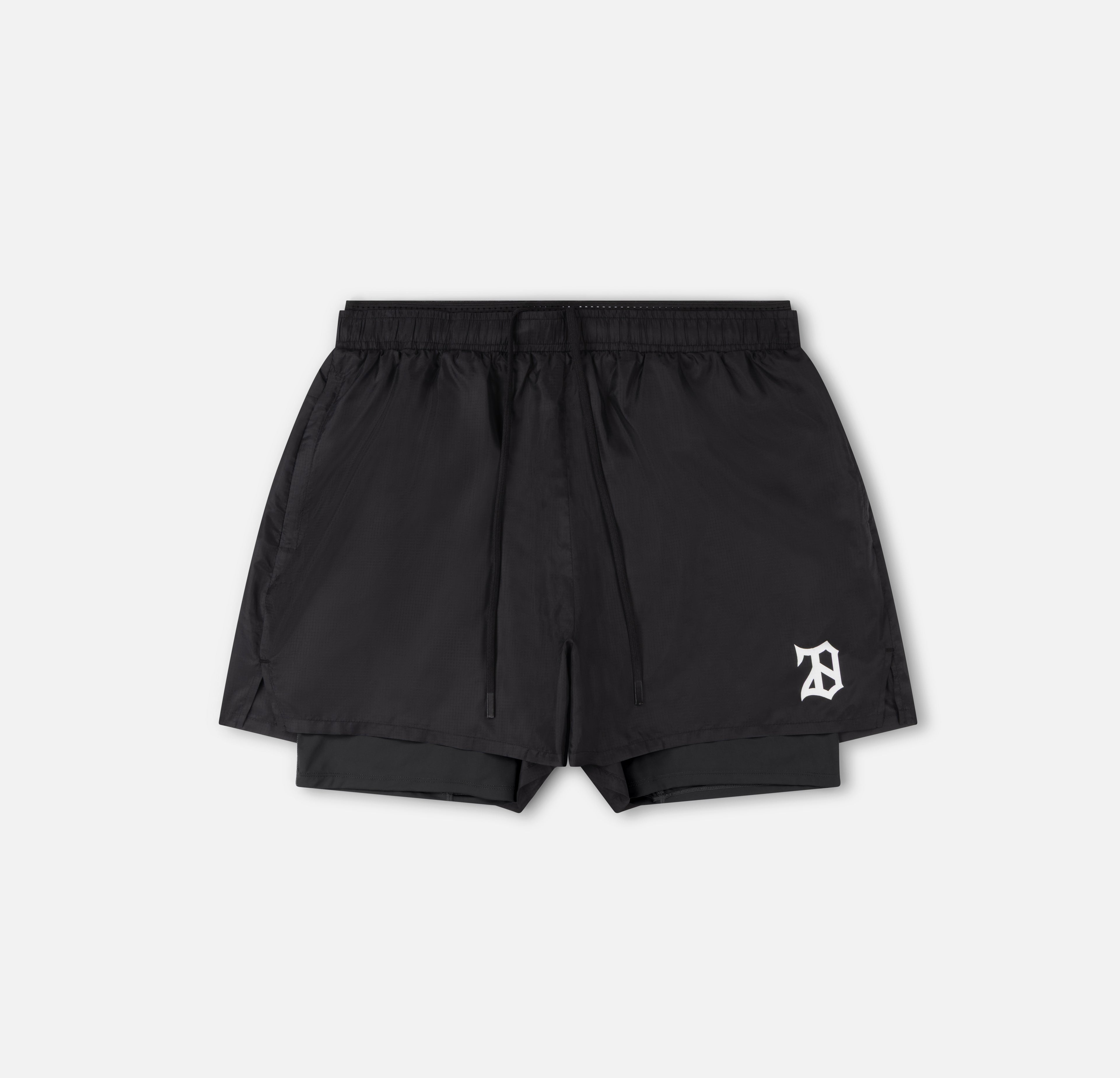 LIGHTWEIGHT 2 IN 1 SHORTS BLACK