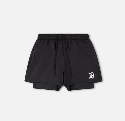 LIGHTWEIGHT 2 IN 1 SHORTS BLACK