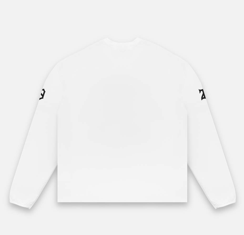 WHITE MESH LONG SLEEVE