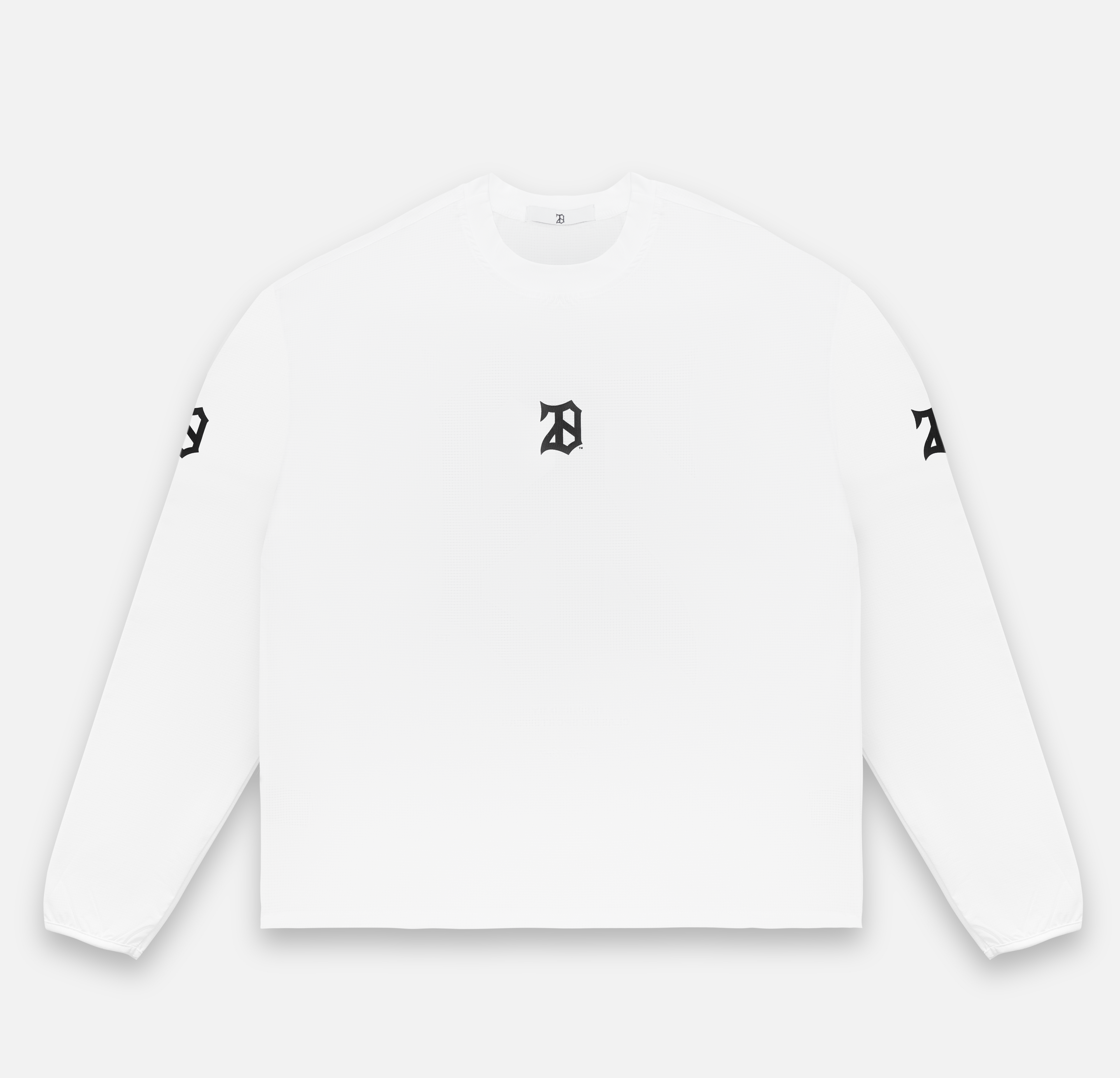 WHITE MESH LONG SLEEVE