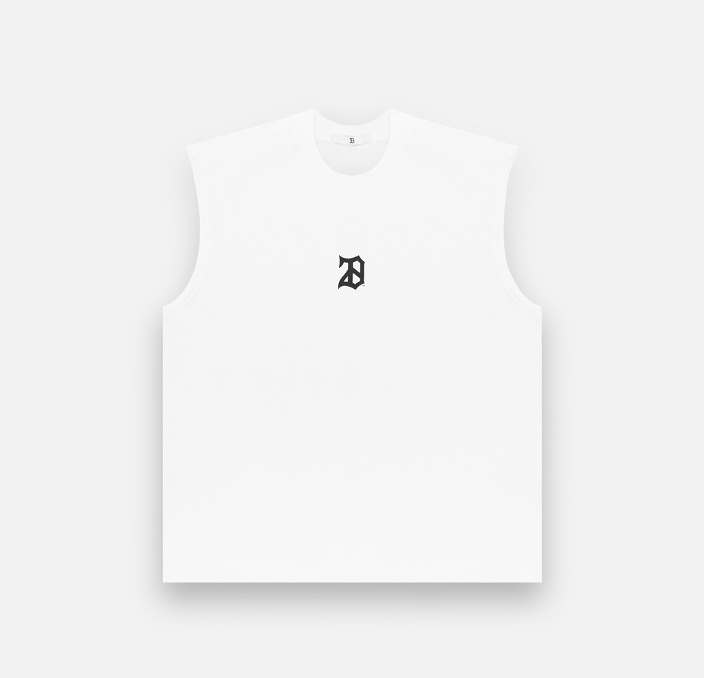 WHITE MESH TANK