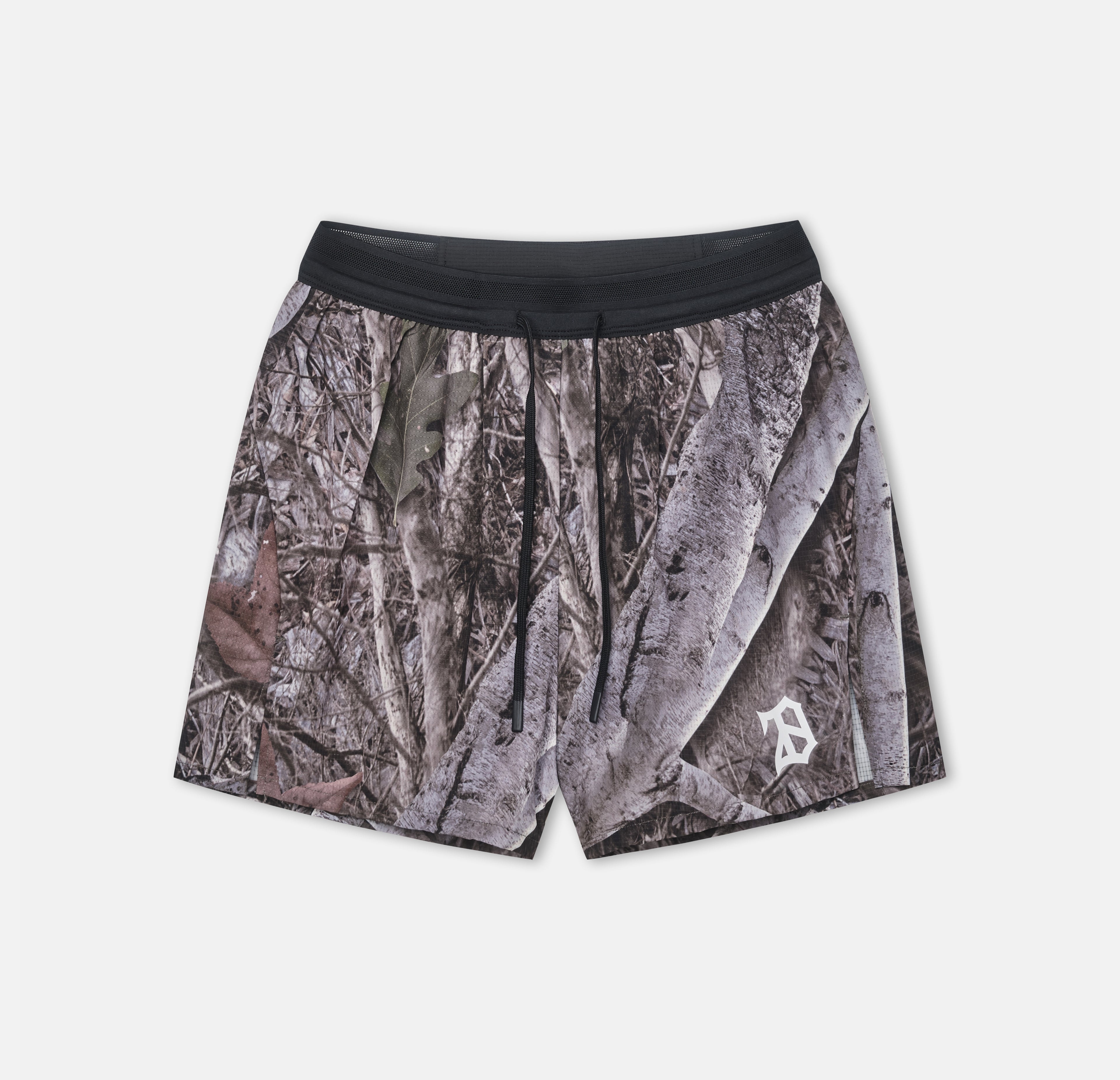 5 INCH SPLIT SHORTS WOODLAND