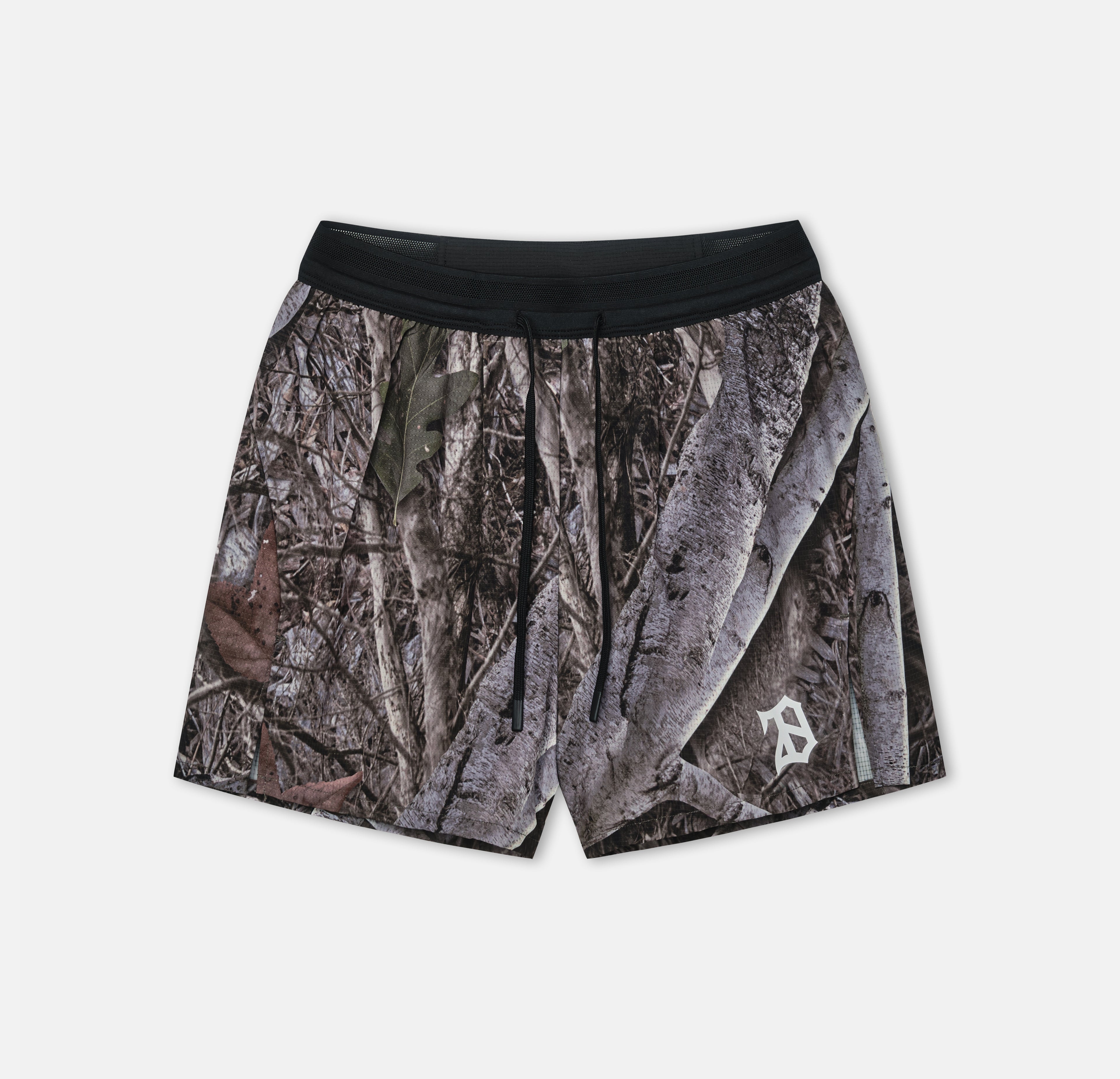 5 INCH SPLIT SHORTS WOODLAND