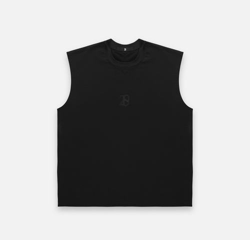 BLACK ON BLACK MESH TANK - 28 CLUB