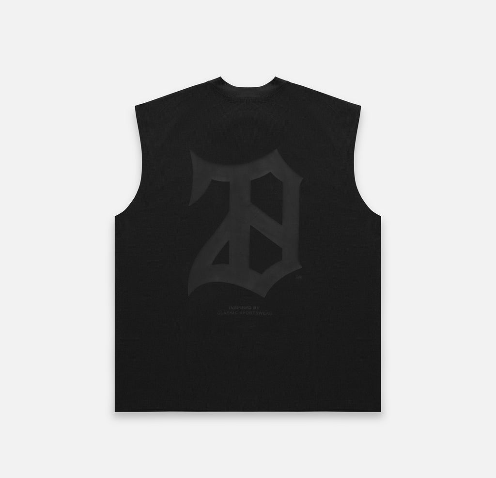 BLACK ON BLACK MESH TANK - 28 CLUB