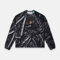 BLACK WOODLAND MESH LONG SLEEVE ORANGE