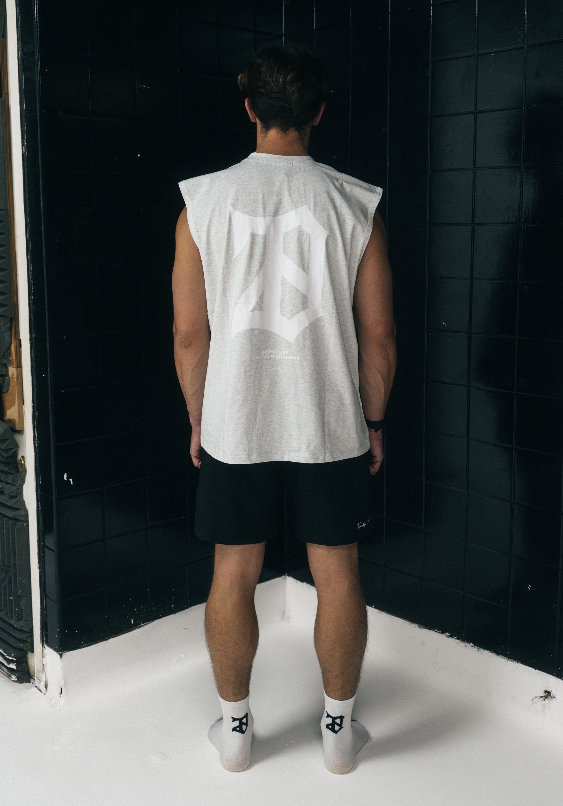 GREY COTTON TRAINING TANK
