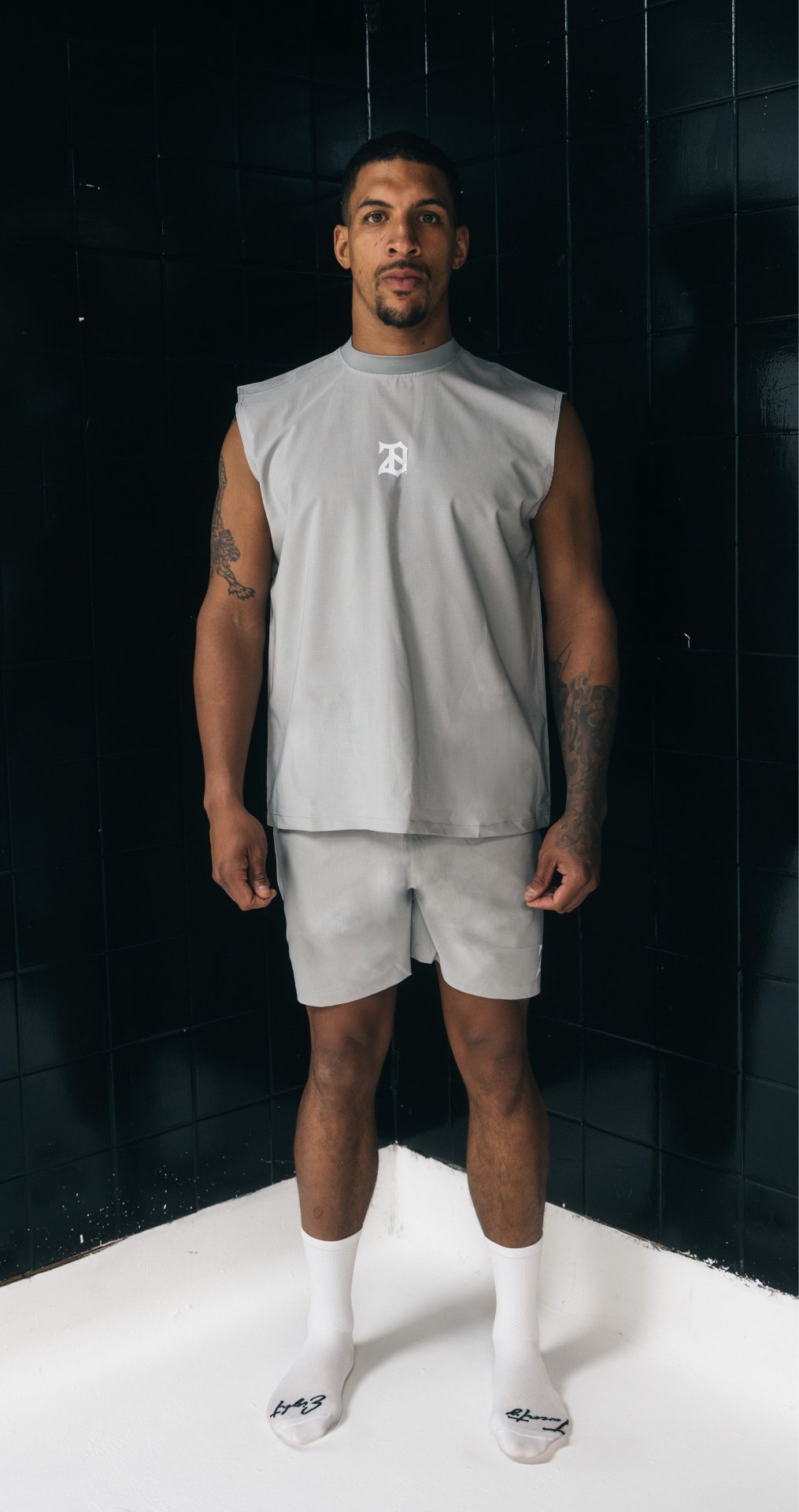 GREY MESH SHORTS - 28®