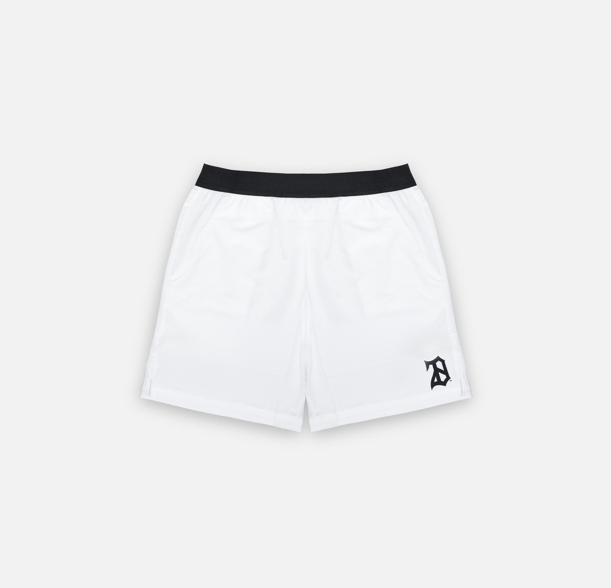 WHITE MESH SHORTS